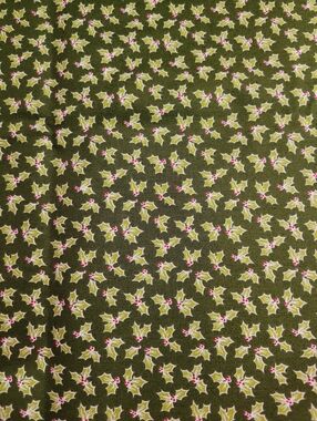 My Childhood Christmas Holly Fabric By Stacey West Buttermilk Basin (0795)